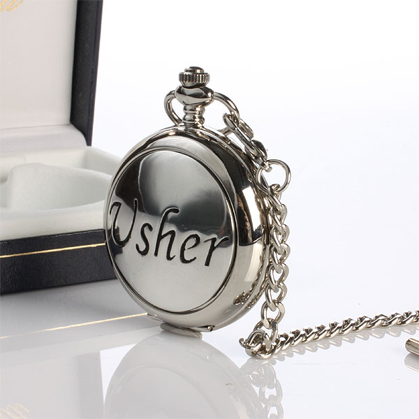 Usher Pocket Watch With Personalised Gift Box