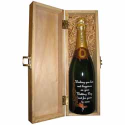 Personalised Wedding Champagne Words and Border