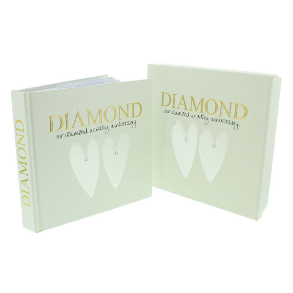 Diamond Anniversary Photo Album and Keepsake Box