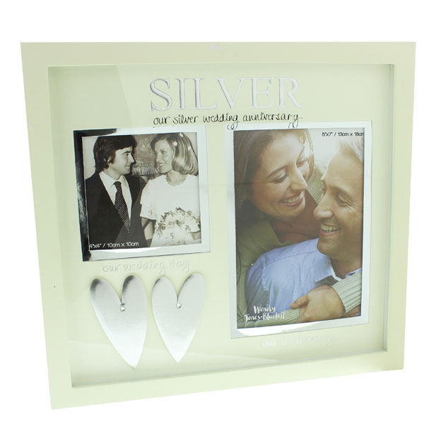 Our Silver Wedding Anniversary Then and Now Photo Frame