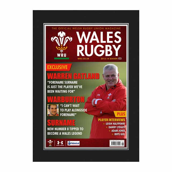 Welsh Rugby Union Magazine Cover Framed Print