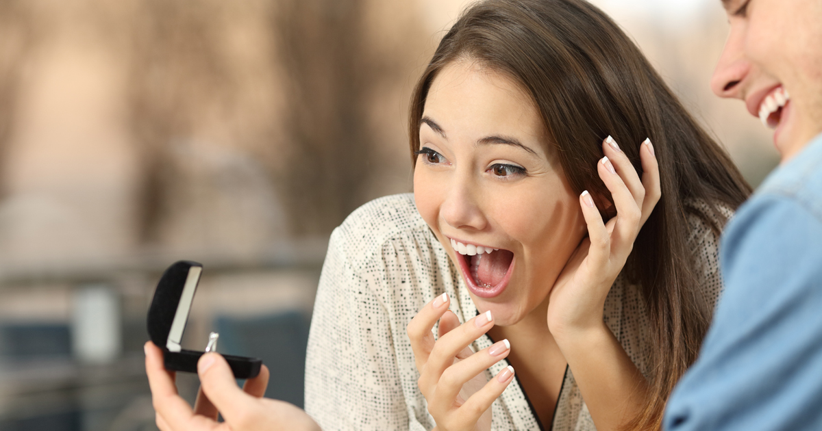 Woman being proposed to Woman being proposed to