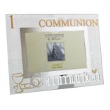 6" x 4" - Glitter & Mirror Glass Frame - 1st Communion