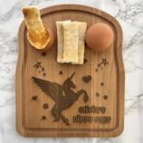 Personalised Dippy Eggs Breakfast Board - Unicorn Design