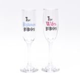 His And Hers Wedding Bubbles Champagne Flutes