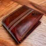 Cricket Buffalo Red Leather Wallet with RFID Protection