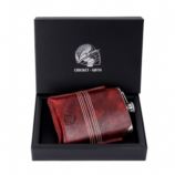 Buffalo Leather Cricket Hip Flask