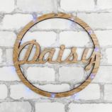 Personalised Oak Name Hoop Wall Hanging