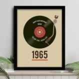 Personalised 60th Birthday Retro Record Print