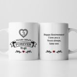 Personalised 3 Years Down Forever to Go Mug