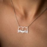 Open Book Necklace