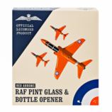 RAF Red Arrows Etched Pint Glass & Bottle Opener Set
