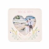 Love Story Ceramic Mr & Mrs Photo Frame