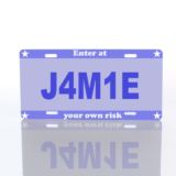 License Plate Door Signs