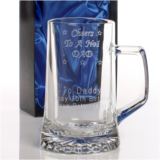 Dad's No. 1 Crystal Pint Tankard