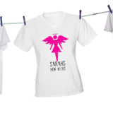 Pink Angel V-Neck T-Shirt