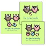 Owl Family Personalised Canvas Print