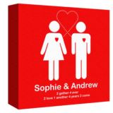 Together Forever Personalised Canvas Print