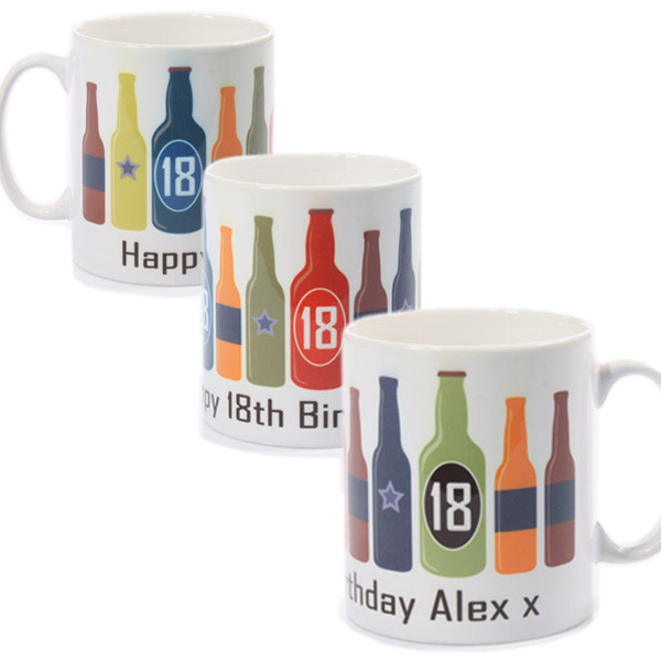Personalised 18th Birthday Beer Bottles Mug