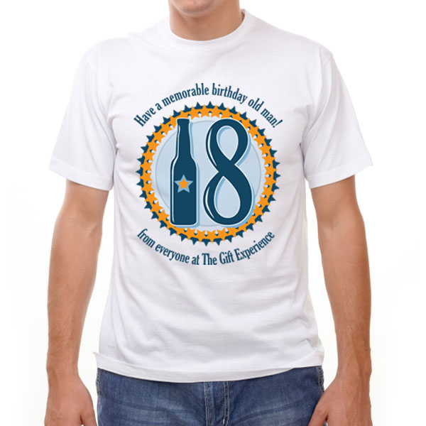 18th Birthday Personalised T-Shirt Large 42