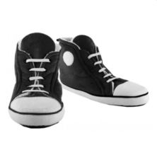 Black Mens Hi-Top Slippers
