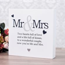 Mr & Mrs Sentiment Block-Art