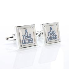 A Year Older A Year Wiser Personalised Cufflinks