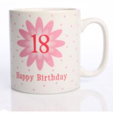 Pink Flower Birthday Mug