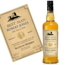 Personalised Best Man Malt Whisky