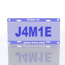 License Plate Door Signs