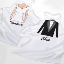 Personalised Novelty Bride & Groom Aprons