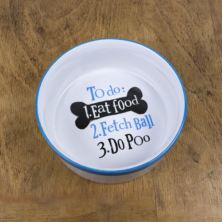 Ceramic To Do Dog Bowl