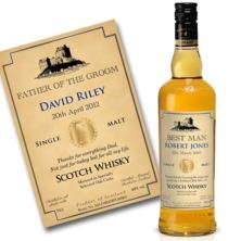 Personalised Father of Groom/Bride Malt Whisky