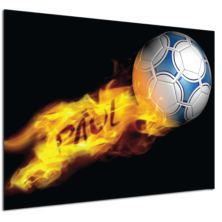 Personalised Flaming Football Poster