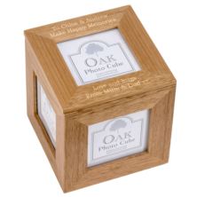 Personalised Oak Photo Cube