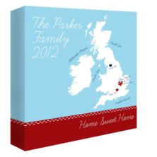 Home Sweet Home Personalised Canvas Print