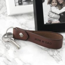 Personalised Leather Keyring