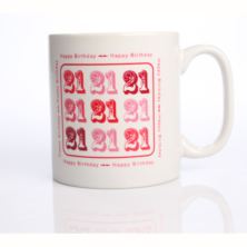 Pink 21st Birthday Mug