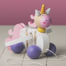 Wooden Pull Along Unicorn
