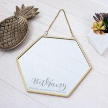 Touch of Gold Hexagon Mirror