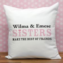 Personalised Sisters Cushion