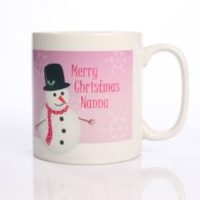 Christmas Snowman Personalised Mug