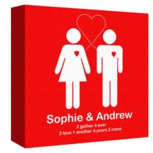 Together Forever Personalised Canvas Print