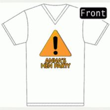 Warning Hen Party V-Neck T-Shirt
