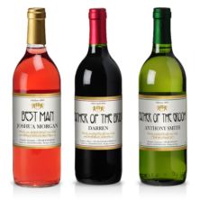 Personalised Wedding Party Wine