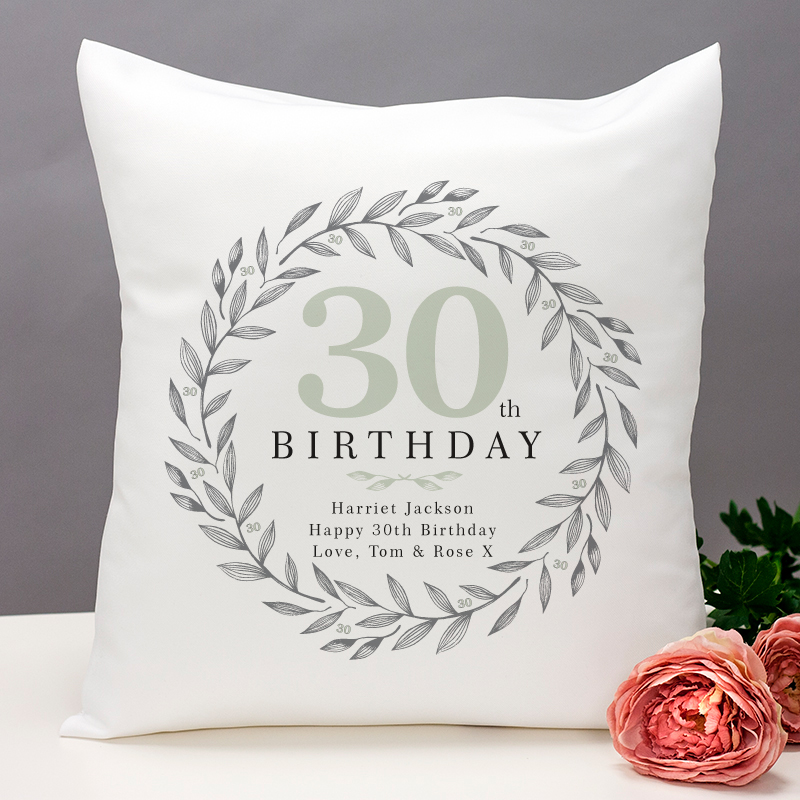 30th Gift Idea for Daughter Granddaughter Niece Sister Friend 30th Birthday Gift for Her Personalised 30 Years Pillow 30th Birthday Cushion for Women 