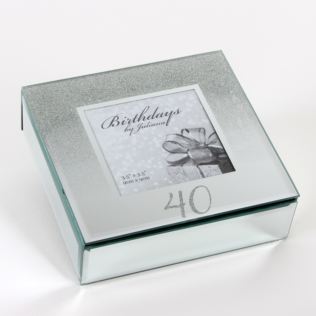 Milestones Glitter Mirror Trinket Box - 40th Product Image
