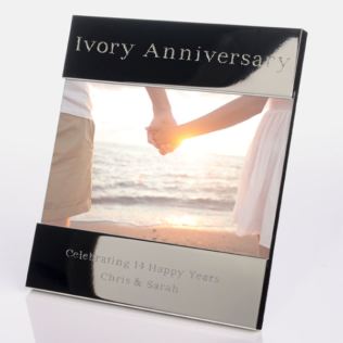 Engraved 14th (Ivory) Anniversary Photo Frame Product Image