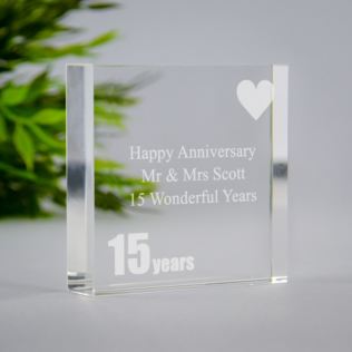 Unique 15 Year Wedding Anniversary (Crystal Anniversary) Gift Ideas