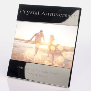 Engraved 15th (Crystal) Anniversary Photo Frame Product Image